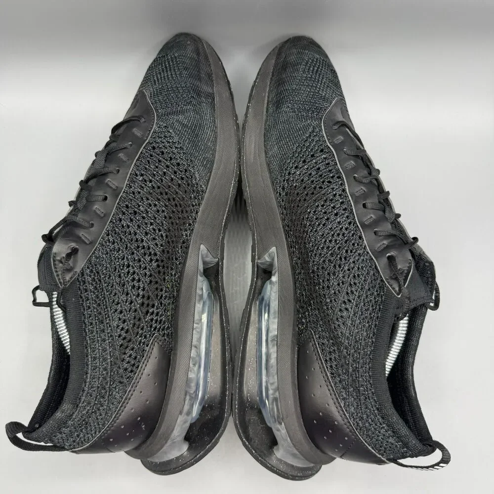 Nike Air Max Flyknit Racer Mens Black Running Sneakers Shoes Size 13